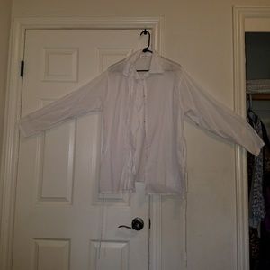 white button up blouse